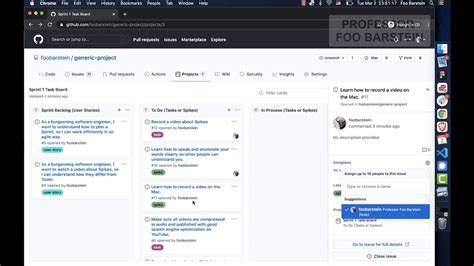 Sprint Planning And Management Using Task Boards In GitHub YouTube