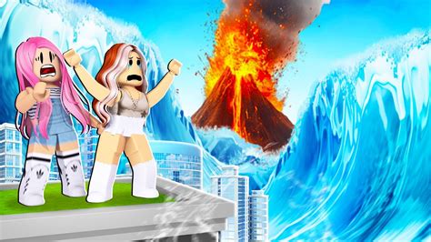 Roblox Sobrevivendo Ao Tsunami Vanessamaffi Youtube