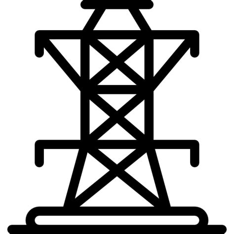 Icono De Torre Electrica Detailed Rounded Lineal