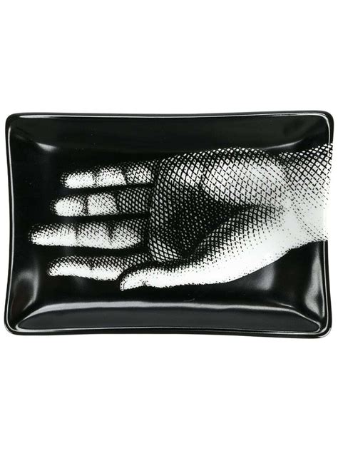 Fornasetti Hand Print Dish Black Editorialist