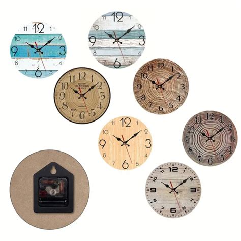 HORLOGE MURALE EN bois de style antique pour chambre à coucher tic tac