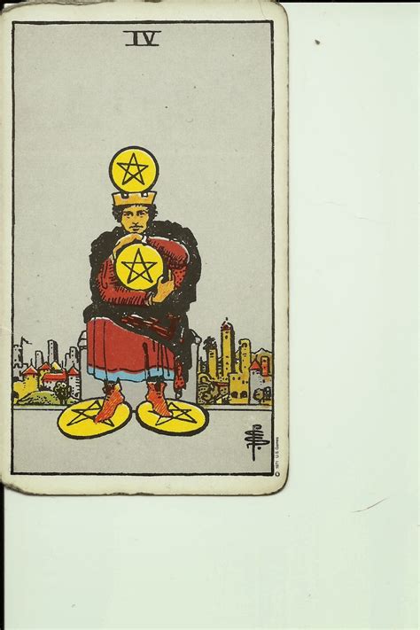 Sabes Que Es El Tarot EL SIGNIFICADO DEL TAROT CUATRO DE OROS