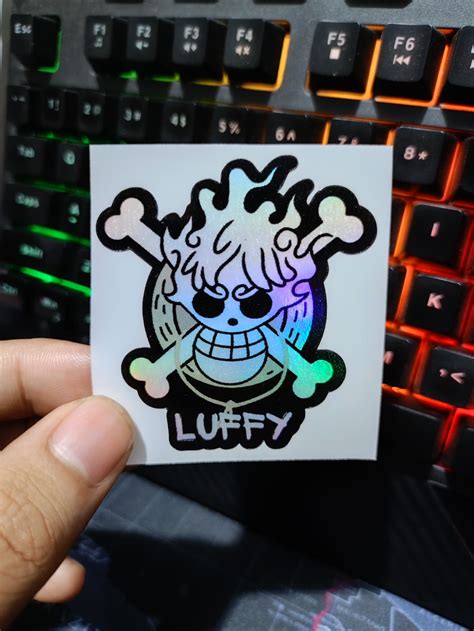 Jual Sticker Anime Hologram Logo Luffy Gear 5 Ukuran 5 6 Cm Sticker