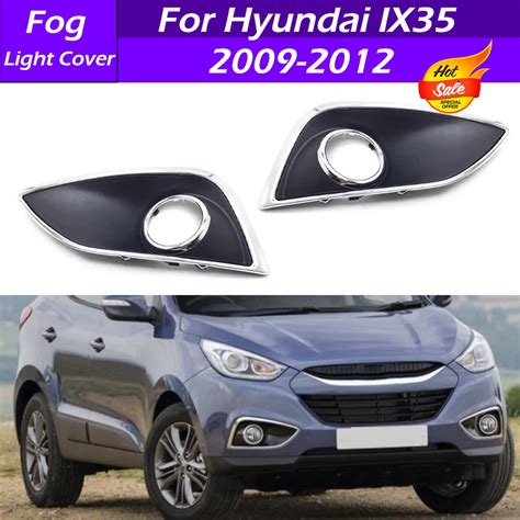 Car Front Bumper Fog Light Cover Chrome Fog Lamp Frame Hood Foglight