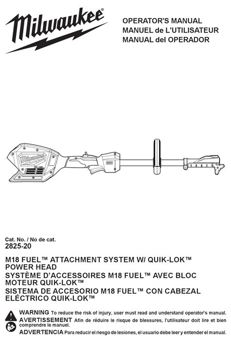 MILWAUKEE M18 FUEL 2825-21 OPERATOR'S MANUAL Pdf Download | ManualsLib