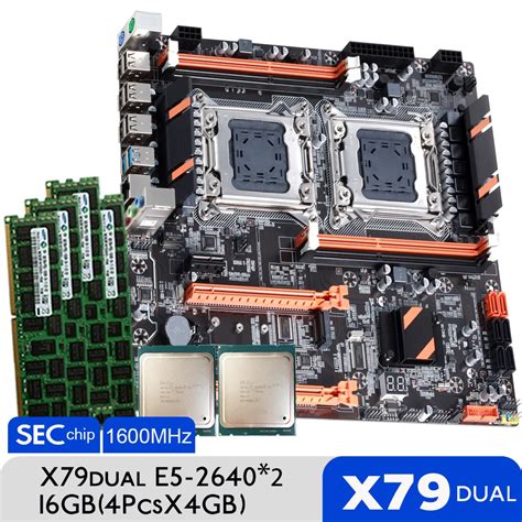 Atermiter Conjunto De Placa Base De Doble CPU X79 Con 2 X Xeon E5 2640