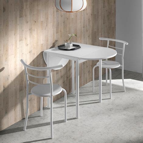 Ensemble de table à manger extensible et 2 chaises pour cuisine jardin