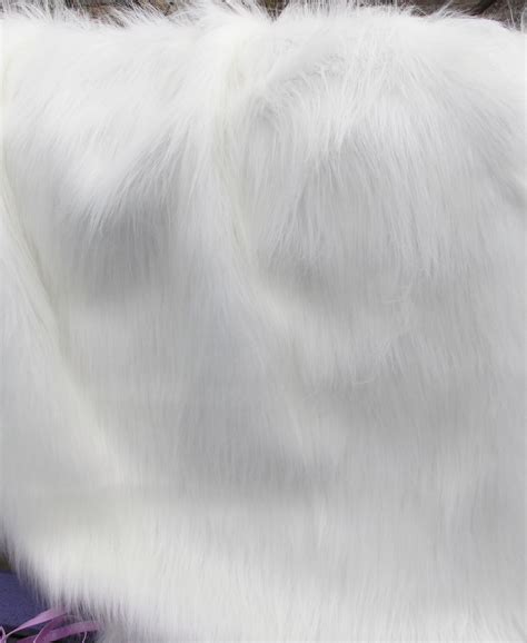 Luxury White Faux Fur Fabric 19 Long Pile Faux Fur Etsy