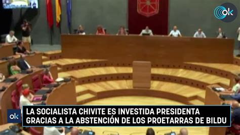 La socialista Chivite es investida presidenta gracias a la abstención