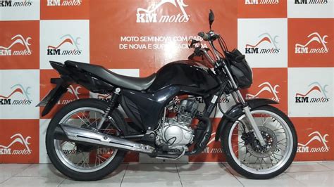 Honda Fan 125 I Preta 2018 KM Motos Sua Loja De Motos Semi Novas