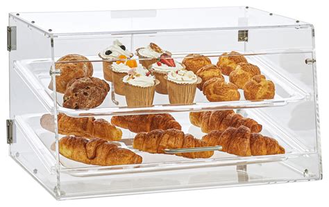 Vevor Tier Acrylic Bakery Display Case Countertop Donut Pastry Case