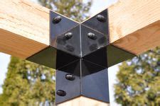 Pergola Corner Bracket Black For X Cm Beams Wovar