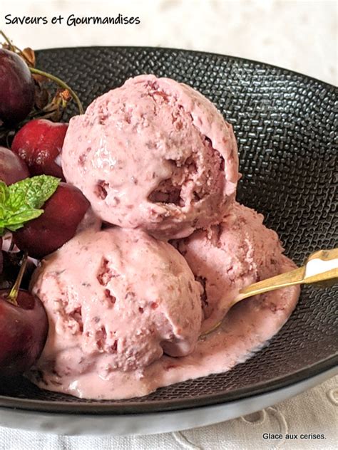 Saveurs et Gourmandises Glace maison aux cerises sans sorbetière