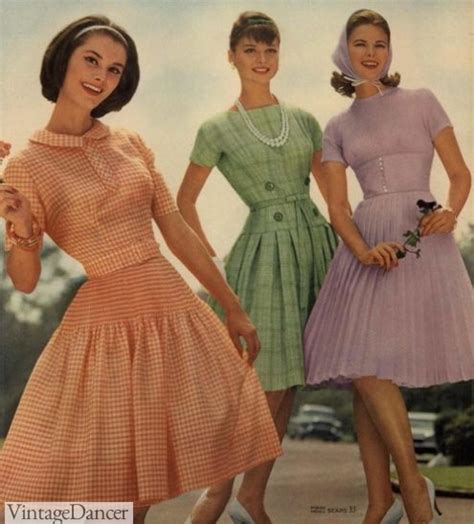 1960s Dress Styles Swing Shift Mod Mini Dresses