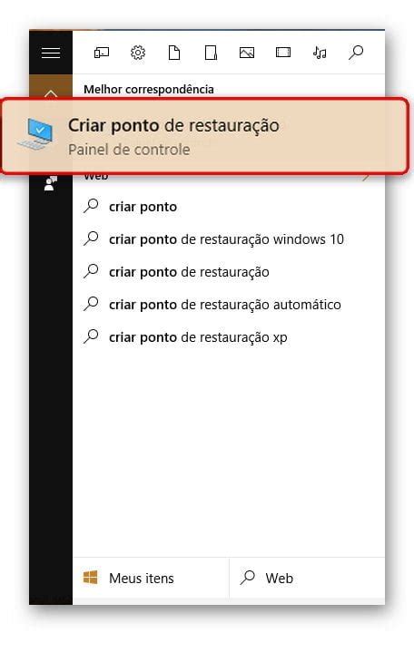 Como Criar Um Ponto De Restaura O No Windows