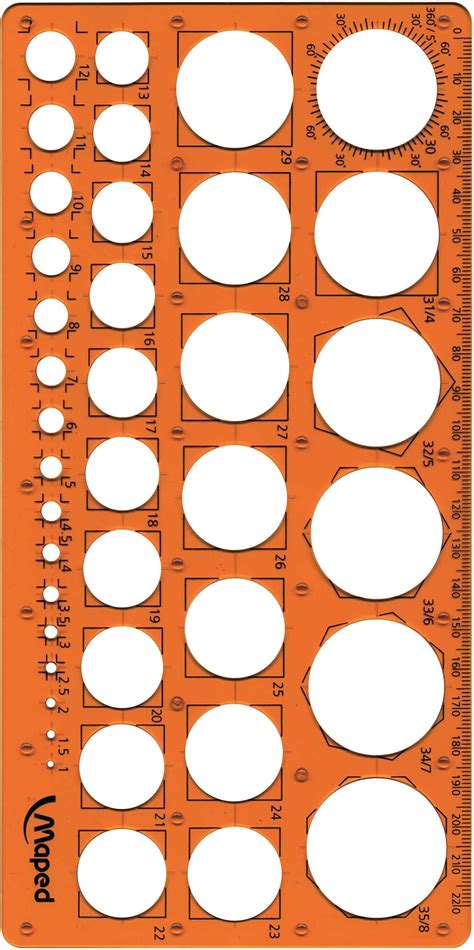 Maped Normographe Pour Croquis Et Sch Mas Trace Formes Technic