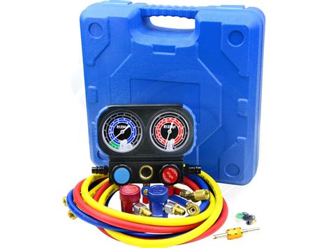 AC Manifold Gauge Set R1234yf Refrigerant Charging HVAC Diagnostic Set