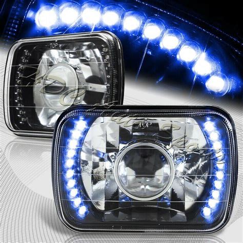 X H H H Sealed Beam Blue Led Black Housing Projector