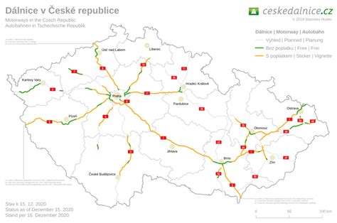 Autostrady w Czechach 2021 Winiety drogi szybkiego ruchu opłaty drogowe