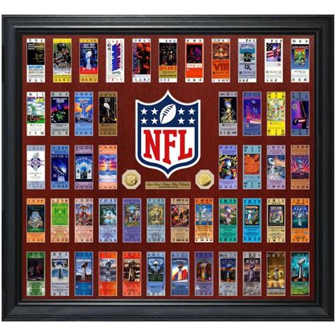 Highland Mint X Super Bowl Ticket Collection Gold Coin Frame