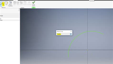 Inventor come misurare un arco in modalità di disegno