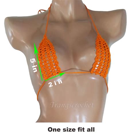 Handmade Crochet Micro Thong Bikini Set Extreme Micro See Etsy