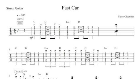 Guitar Chords Fast Car