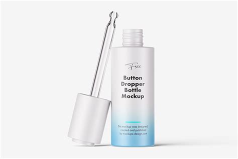 Button Dropper Bottle Mockup Mockups Design