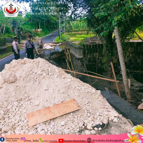 Perbaikan Jembatan Jebol Jalur Desa Baha Menuju Abiansemal Desabaha