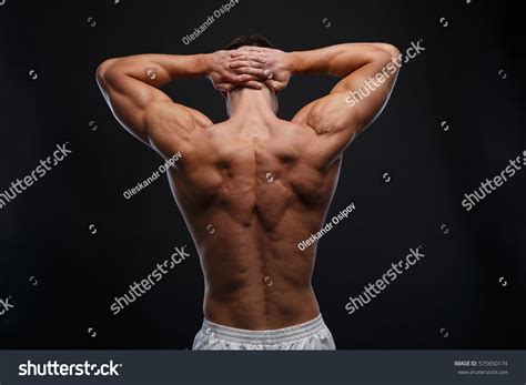 Back View Torso Attractive Male Body