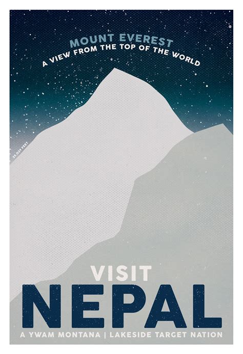 Travel Posters Nepal Commissioned Artwork Ywammontana Org