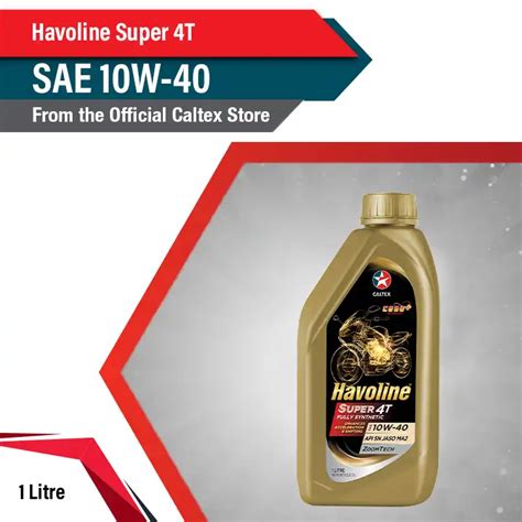 Havoline Super 4T Fully Synthetic 10w40 Vroom Parts Accessories