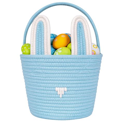 Cubesland Blue Easter Baskets For Easter Eggs Hunt Boys Easter Basket