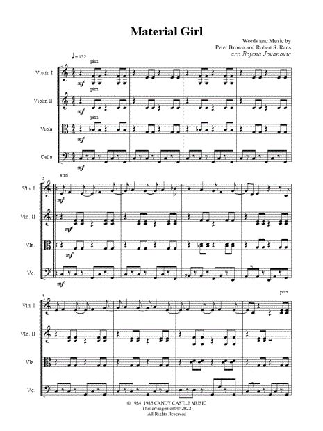 Bojana Jovanovic Material Girl Sheet Music In C Major Download