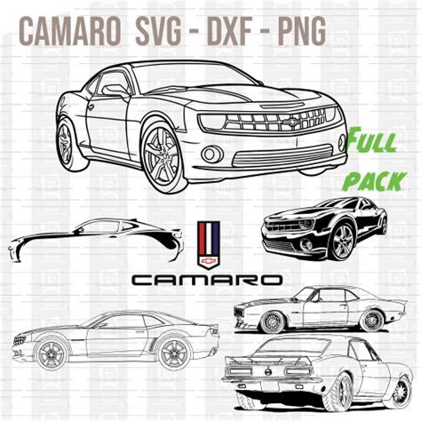 Chevrolet Camaro Svg Dxf And Png 1979 And 2020 File Ready To Etsy