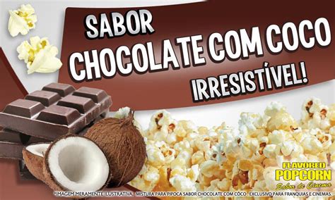 Sabor Chocolate C Coco Caramelos Para Preparo De Pipoca Doce Kg