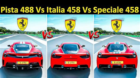 Fh Drag Race Ferrari Pista Vs Ferrari Italia Vs Ferrari