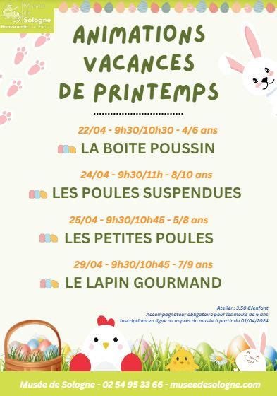 Animations Vacances De Printemps Mus E De Sologne