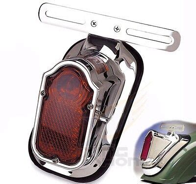 Motorcycle Chrome Red Tombstone Brake Tail Light Signal For Harley Bike