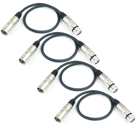 2x 0 5 M Mikrofonkabel ROT XLR Male Auf XLR Female DMX Mikrofon Kabel