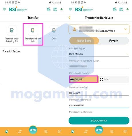 Transfer Bsi Ke Mandiri Cara Dan Biaya Admin Mogamugi