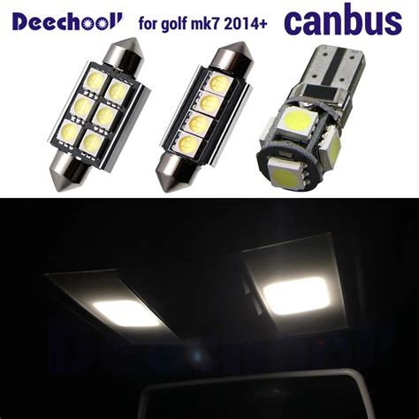 Deechooll Pcs Car Led Bulbs For Vw Golf Mk White Canbus Interior