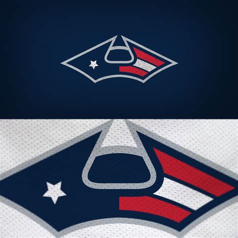 The New England Football Teams Logo Is Shown In Two Different Colors