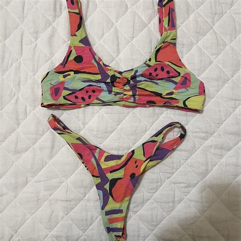 GOI Retro 70s Vibe Bikini Size S Beautiful Depop