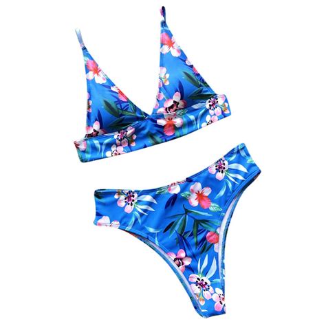 Buy 2019 Fashion Sexy Women Print Bikini Set Push Up Pad Swimwear