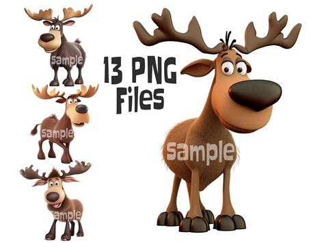 Cute Moose Clipart Moose Clipart Forest Friends Cute Moose Png