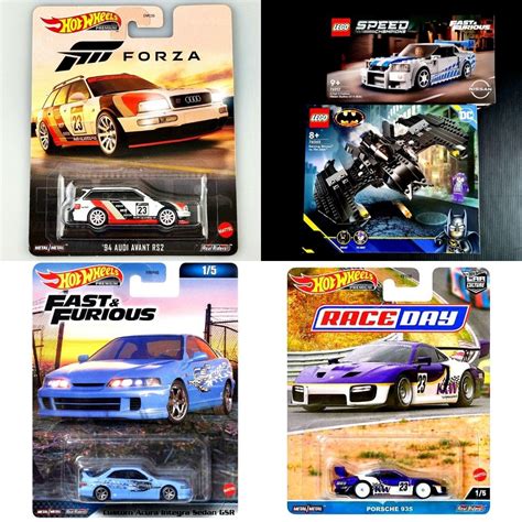 Hot Wheels Premium Fast Furious Custom Acura Integra Sedan GSR Forza 94 Audi Avant RS2 Race