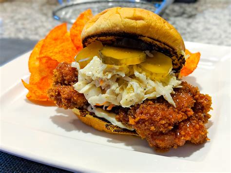 Homemade Spicy Fried Chicken Sandwich Rfood