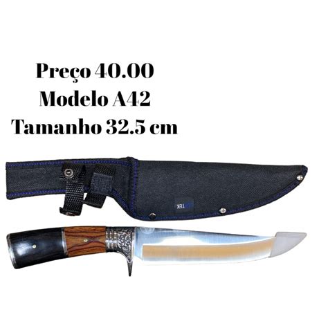 Faca Churrasco Caça e Pesca Luxo A42 1815 HT Importech