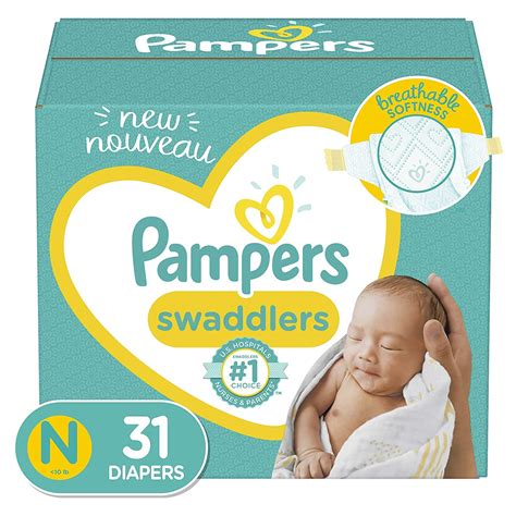 Pampers Swaddlers Newborn Diapers Size 0 10 Lb 31 Count Jumbo Pack